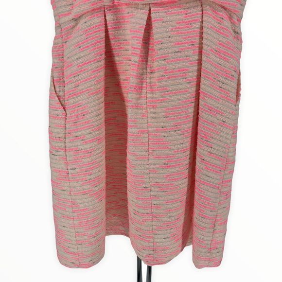 Moulinette Soeurs Anthro Pink Tweed Convertible Strapless Dress size 6 - Picture 9 of 13